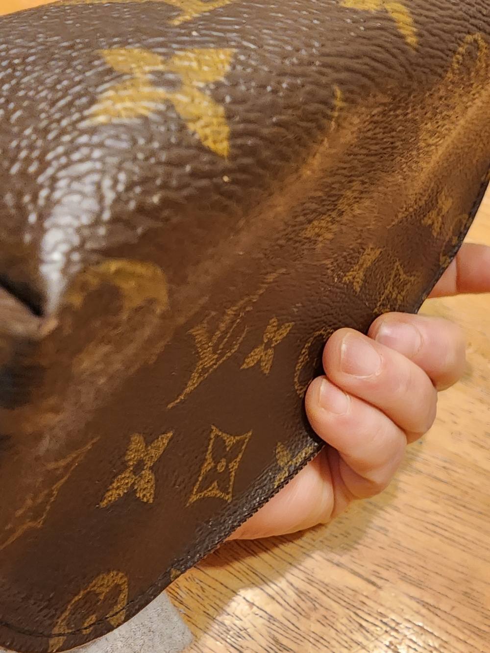 Louis Vuitton Brown Monogram Cosmetic Pouch Raw Interior - Picture 9 of 16